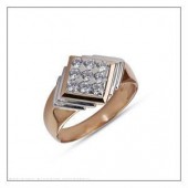 Beautifully Crafted Diamond Mens Ring with Certified Diamonds in 18k Yellow Gold - GR0067R